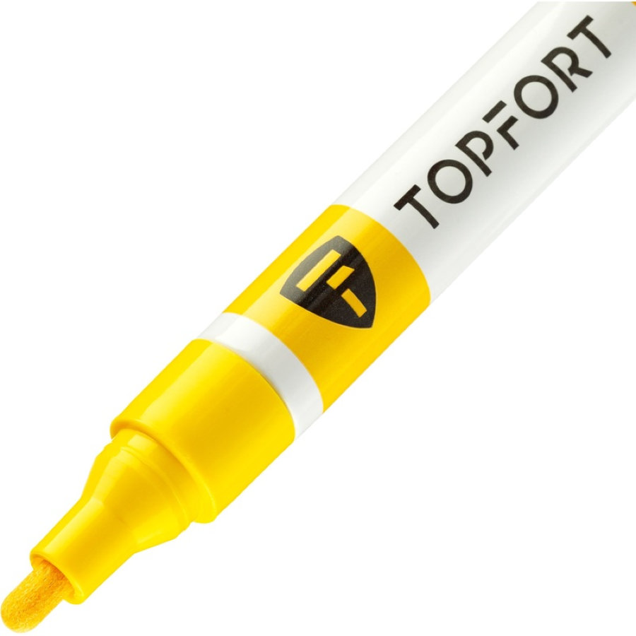 Маркер промышленный TOPFORT Paint для универсальной маркировки желтый (4 мм) 