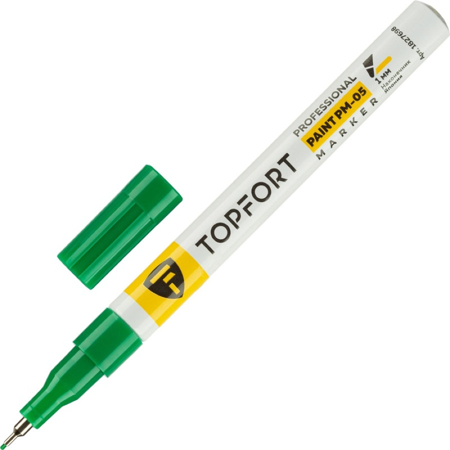 Маркер промышленный лаковый TOPFORT ZP1103 зелёный 1 мм 