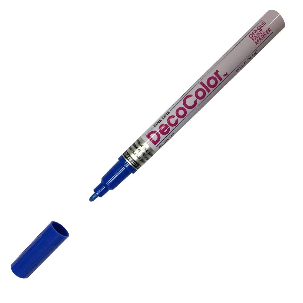 Маркер лаковый Marvy MAR200, круглый, 1-2 мм, синий