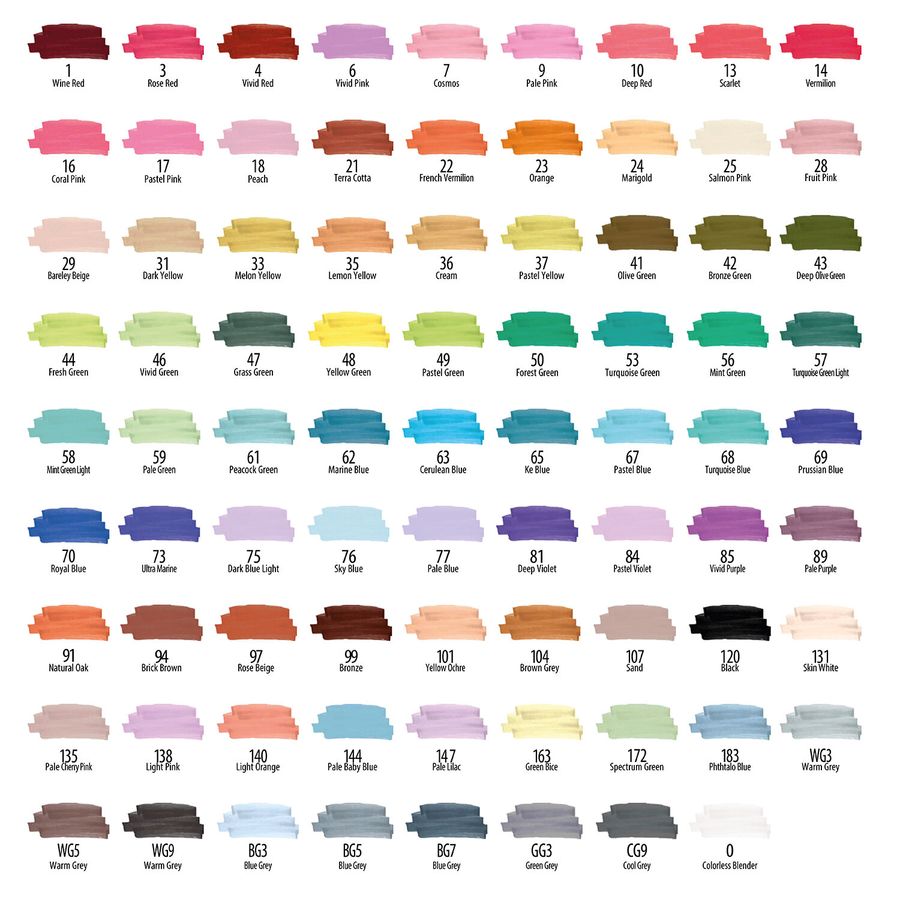 Маркеры для скетчинга двусторонние BRAUBERG ART DEBUT "BLACK", НАБОР 80 шт., пластиковый кейс