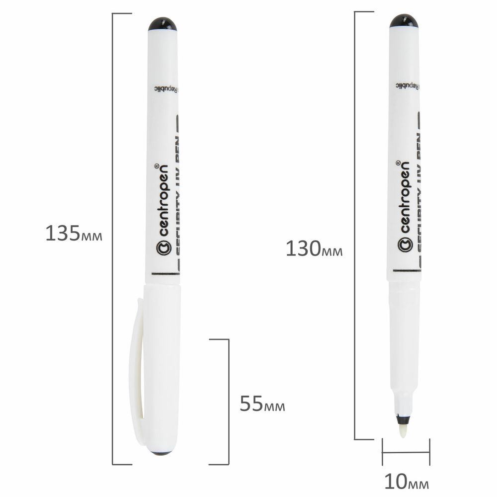 Маркер перманентный ультрафиолетовый CENTROPEN "Security UV", фонарик, 0,6-1 мм, 2699, 6 2699 0201