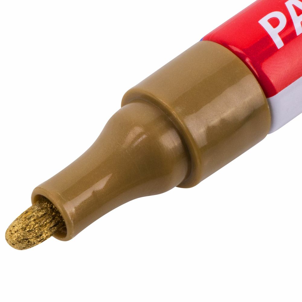 Маркер-краска лаковый EXTRA (paint marker) 4 мм, ЗОЛОТОЙ, УСИЛЕННАЯ НИТРО-ОСНОВА, BRAUBERG