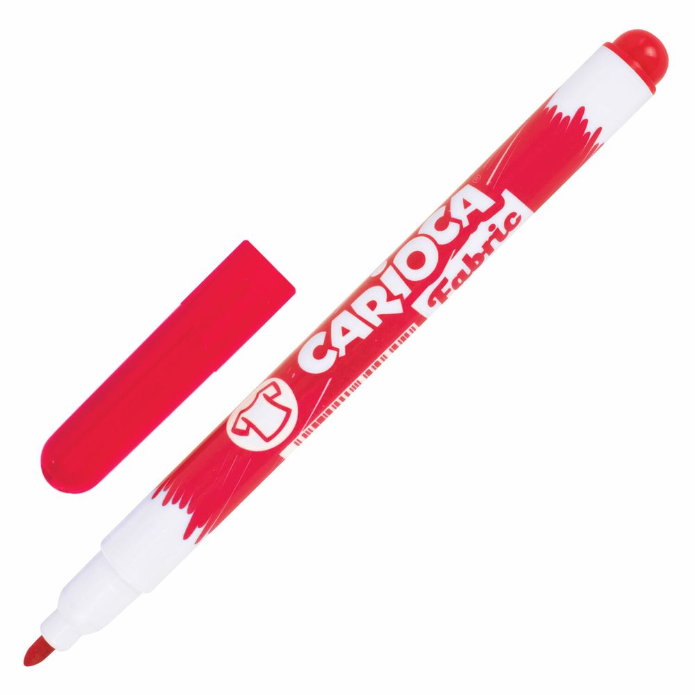 Маркеры для ткани CARIOCA (Италия) "Fabric", 10 цветов, круглый наконечник 2,6 мм
