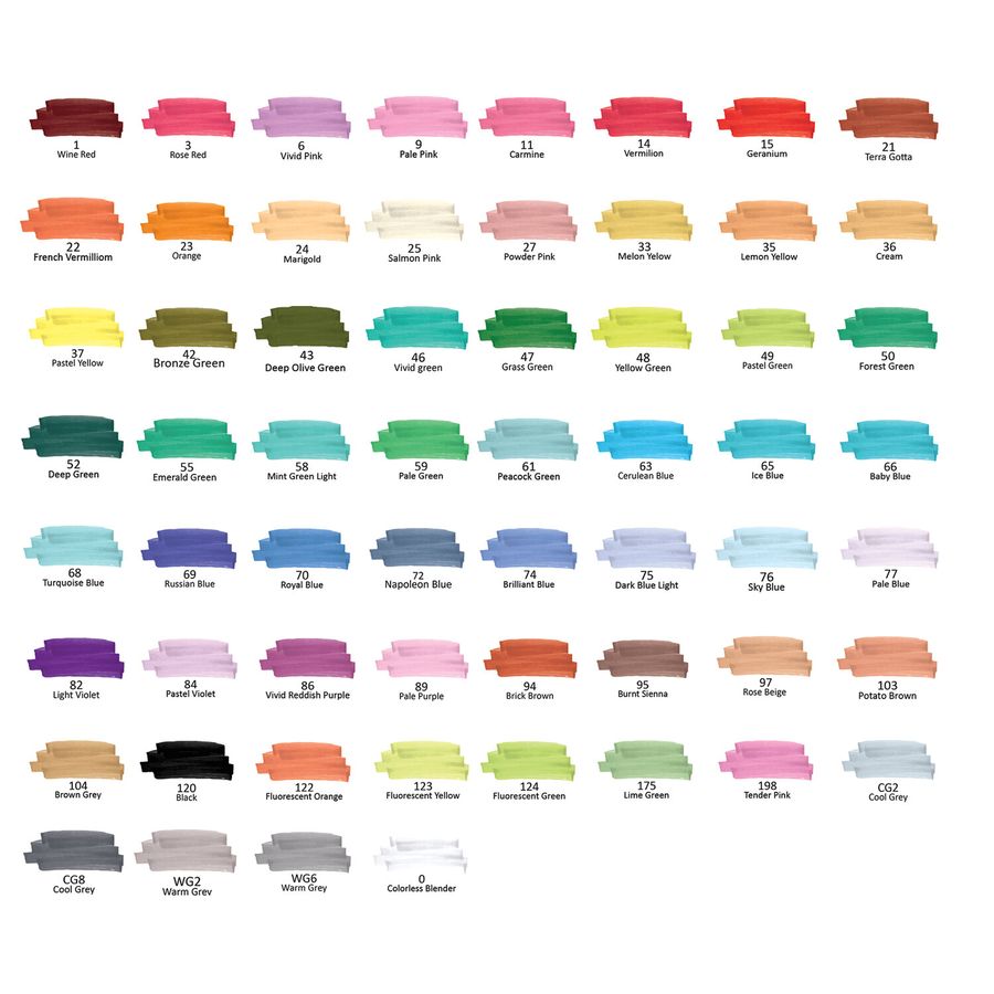 Маркеры для скетчинга двусторонние, НАБОР 60 шт., текстильный чехол, BRAUBERG