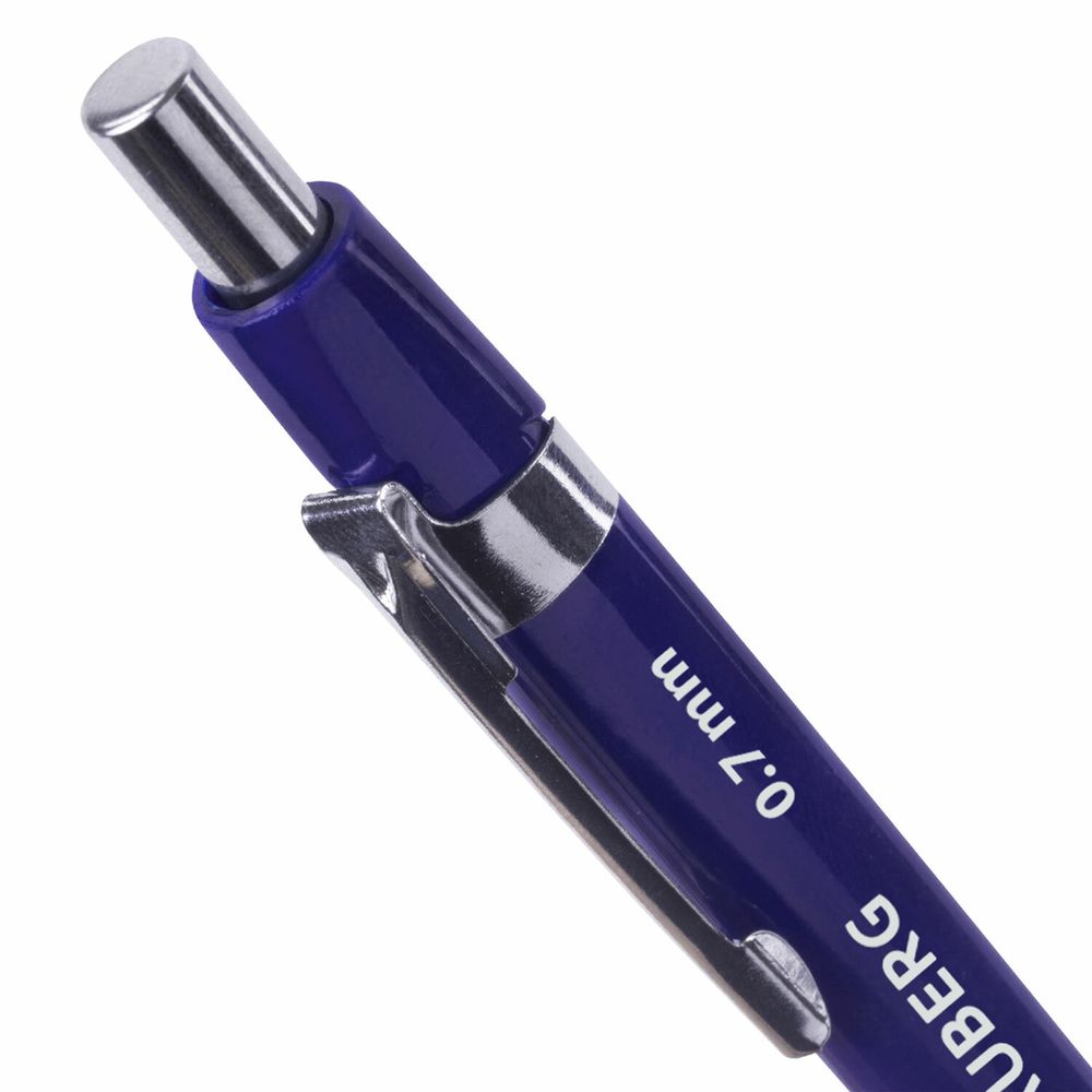 Карандаш механический 0,7 мм, трехгранный корпус + грифели HB 12 штук на блистере, BRAUBERG