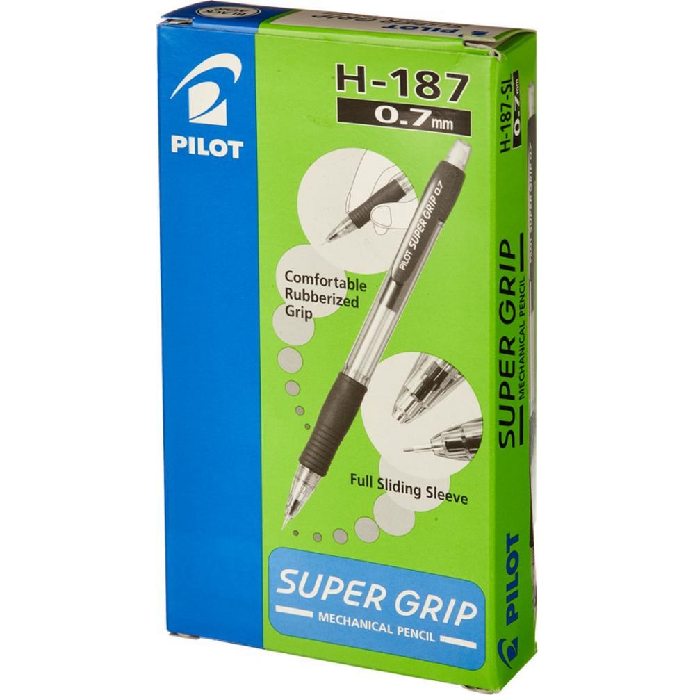 Автокарандаш Pilot SuperGrip H-187-SL-B, 0,7мм, черный