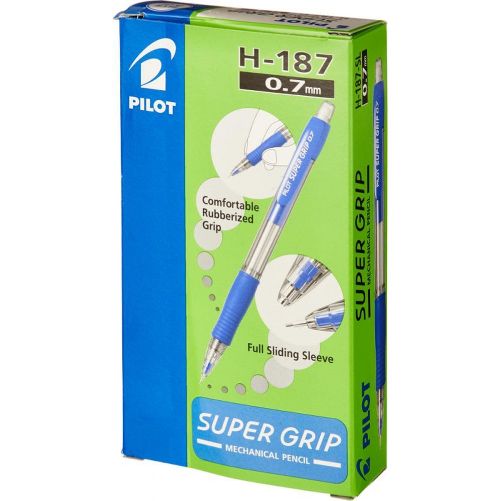 Автокарандаш Pilot SuperGrip H -187-SL-L, 0,7мм, синий