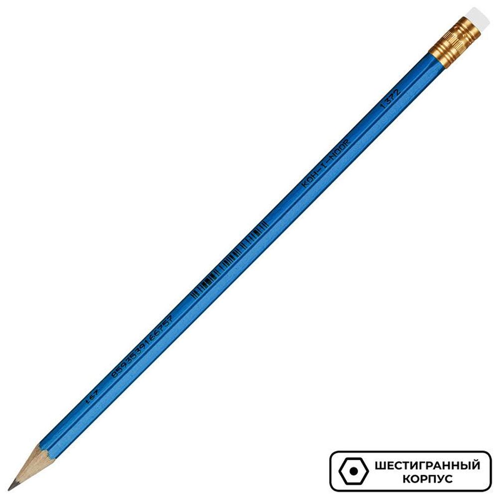 Карандаш Koh-I-Noor Oriental 1372, HB, с ластиком