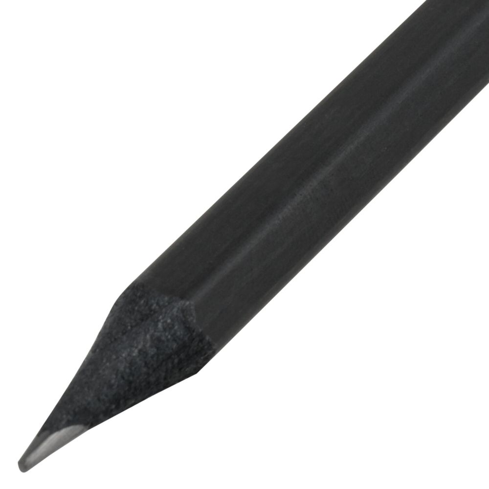 Карандаши чернографитные BRAUBERG НАБОР 12 шт., "Black Jack", 2Н-4В, без резинки, черные, дерево, заточенные