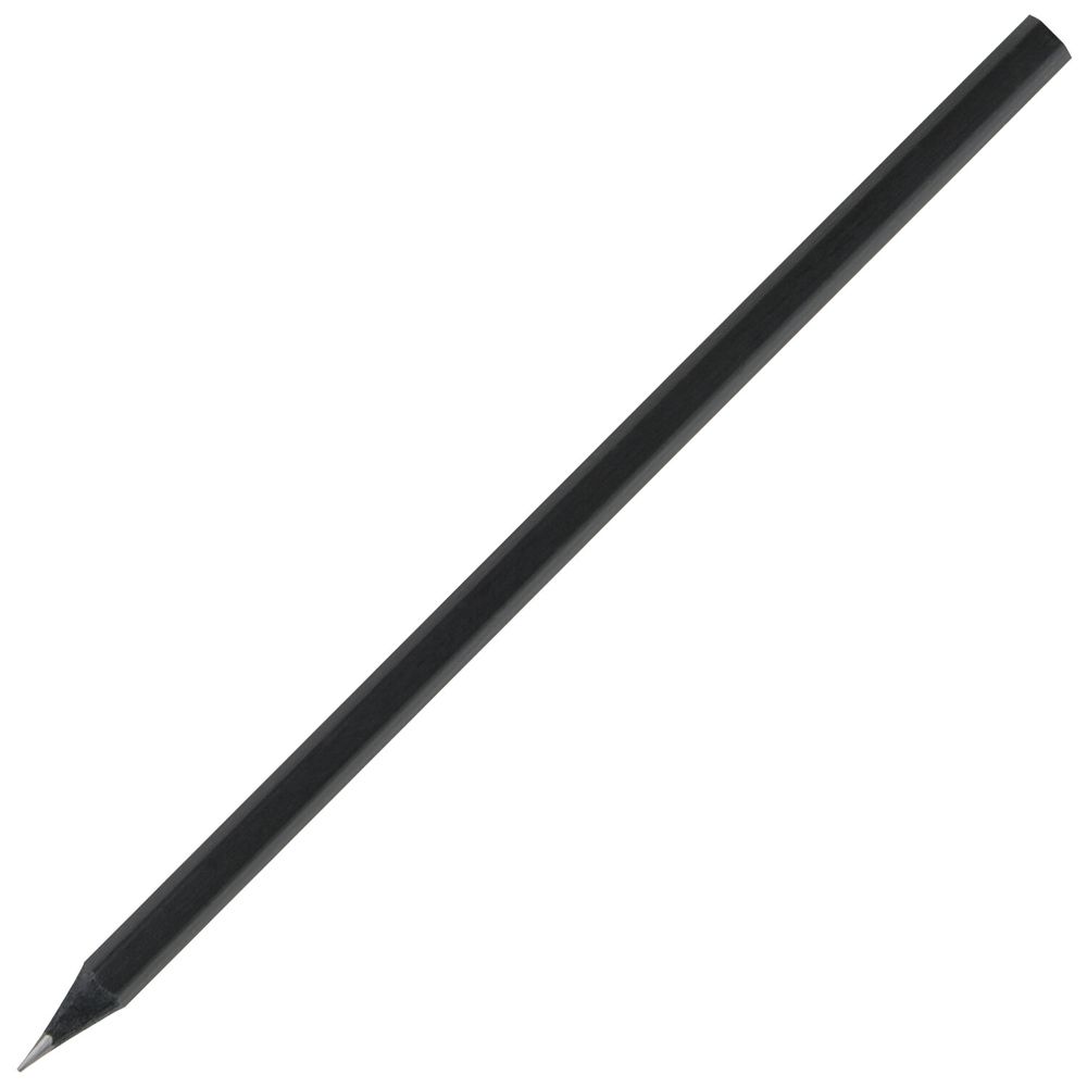 Карандаши чернографитные BRAUBERG НАБОР 12 шт., "Black Jack", 2Н-4В, без резинки, черные, дерево, заточенные
