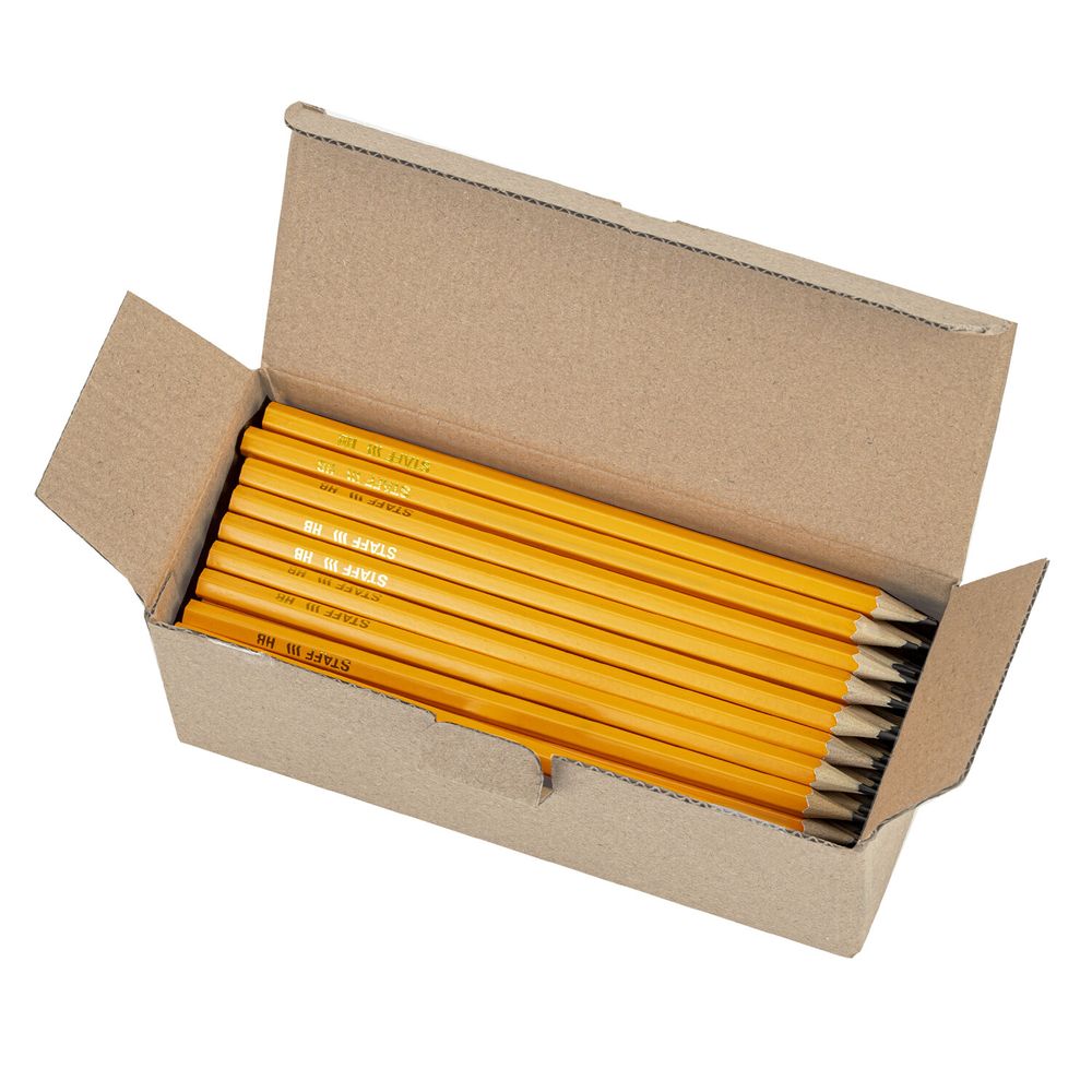 Карандаши чернографитные простые HB, ВЫГОДНАЯ УПАКОВКА КОМПЛЕКТ 72 штуки, STAFF