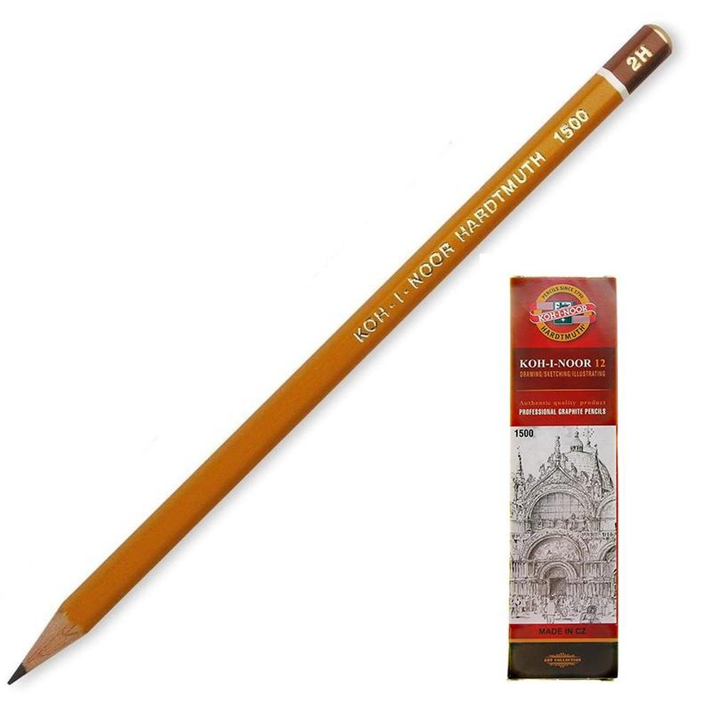 Карандаш Koh-I-Noor 1500, 2H, без ластика