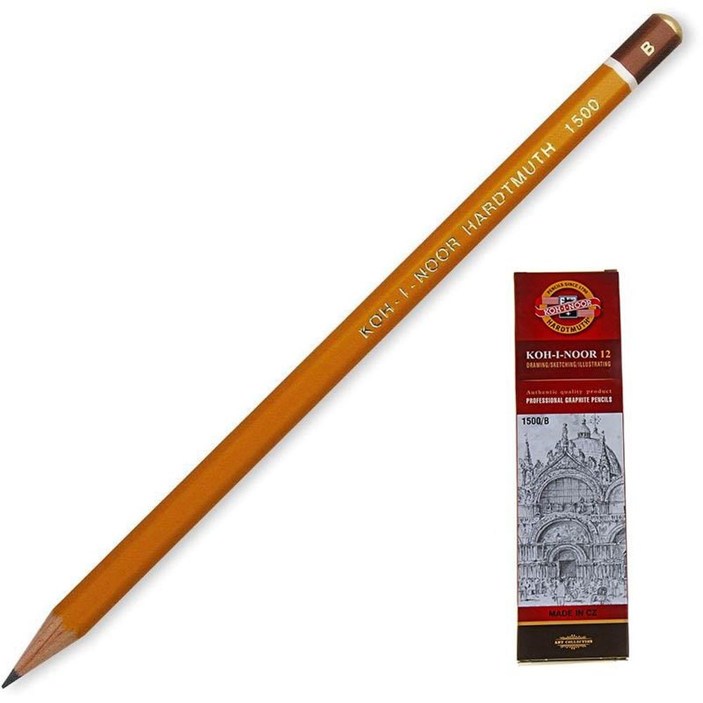 Карандаш Koh-I-Noor 1500, B, без ластика