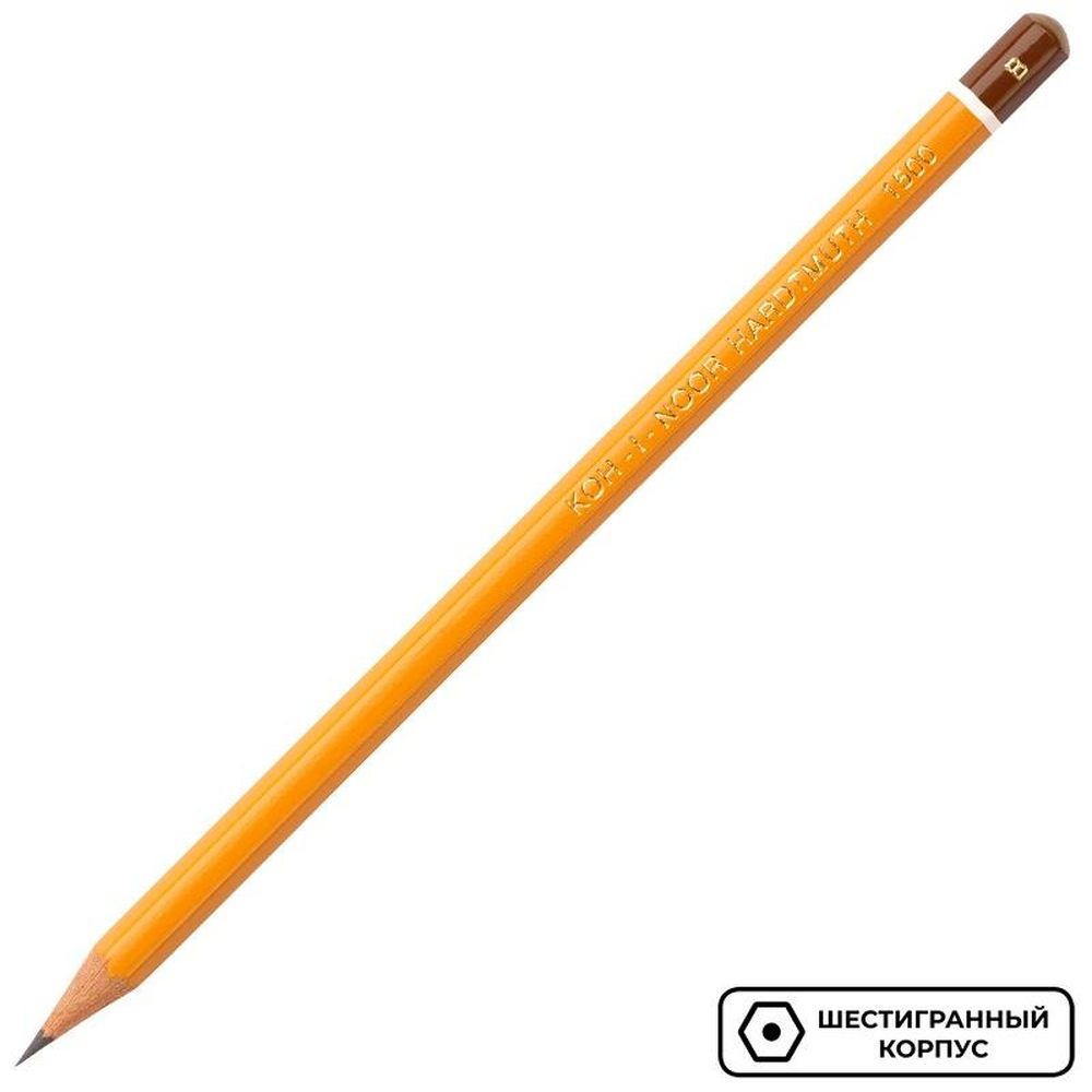 Карандаш Koh-I-Noor 1500, B, без ластика