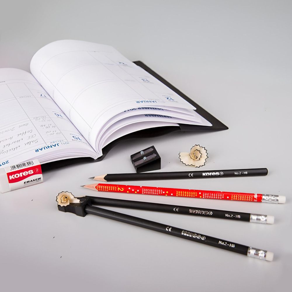 Карандаш Kores, HB, с таблицей умножения, трехгранный, с ластиком