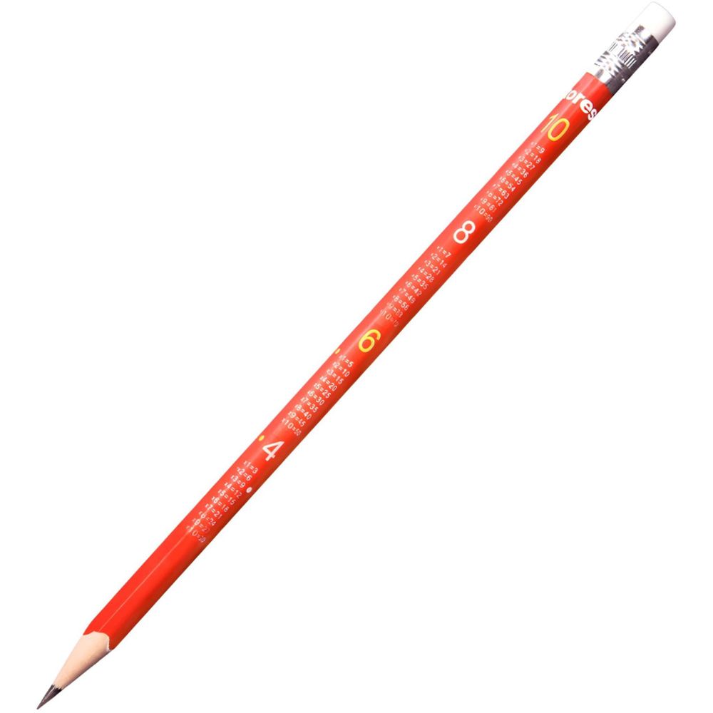 Карандаш Kores, HB, с таблицей умножения, трехгранный, с ластиком