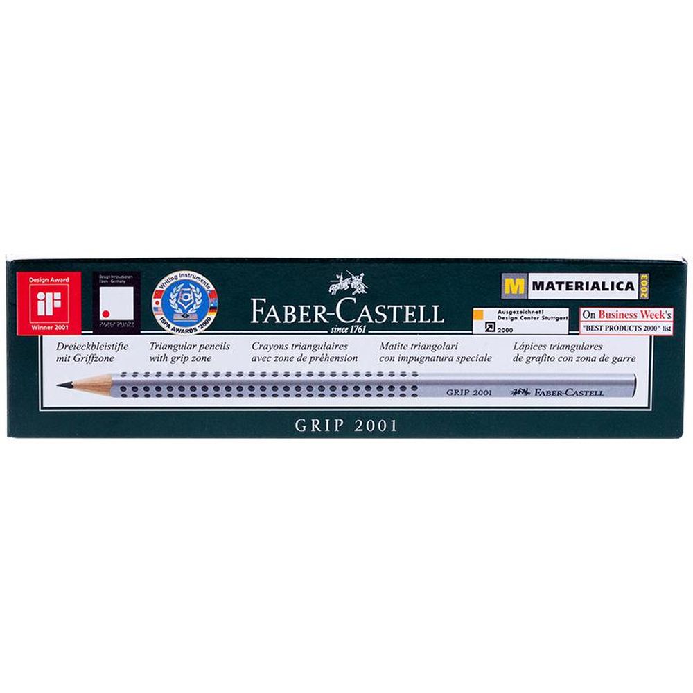 Карандаш чернографитный Faber-Castell GRIP 2001, НВ, без ластика