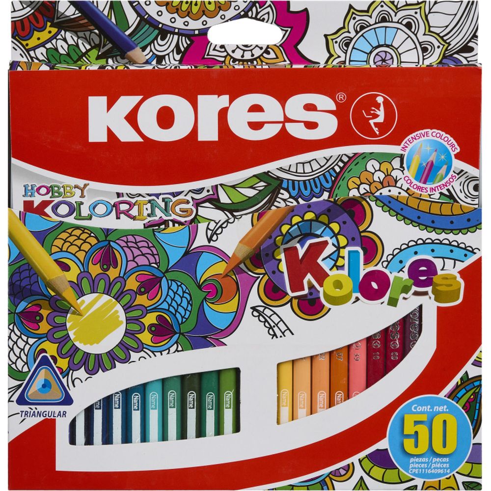 Цветные карандаши Kolores 50 шт