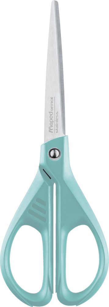 Ножницы эргономичные 17 см, MAPED ESSENTIALS COLOR, бирюзовые, симметричные, в блистере