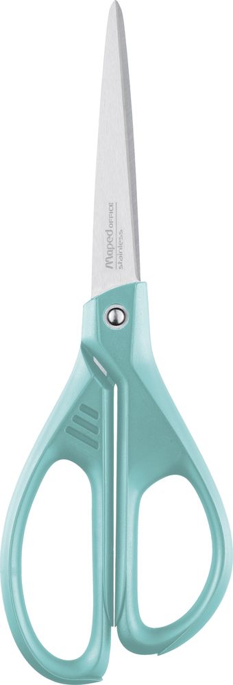 Ножницы эргономичные 21 см, MAPED ESSENTIALS COLOR, бирюзовые, асимметричные, в блистере