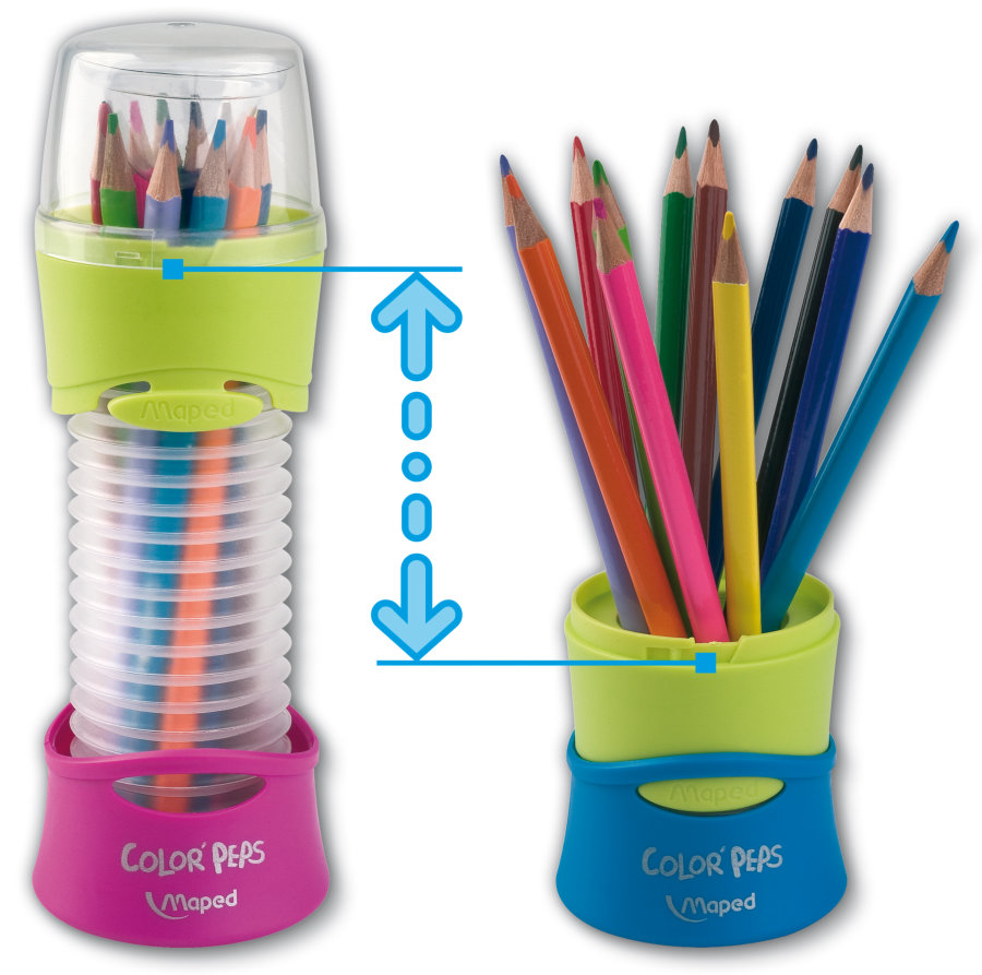 Карандаши цветные Maped Color Peps, 12 цв., в тубусе-гармошке