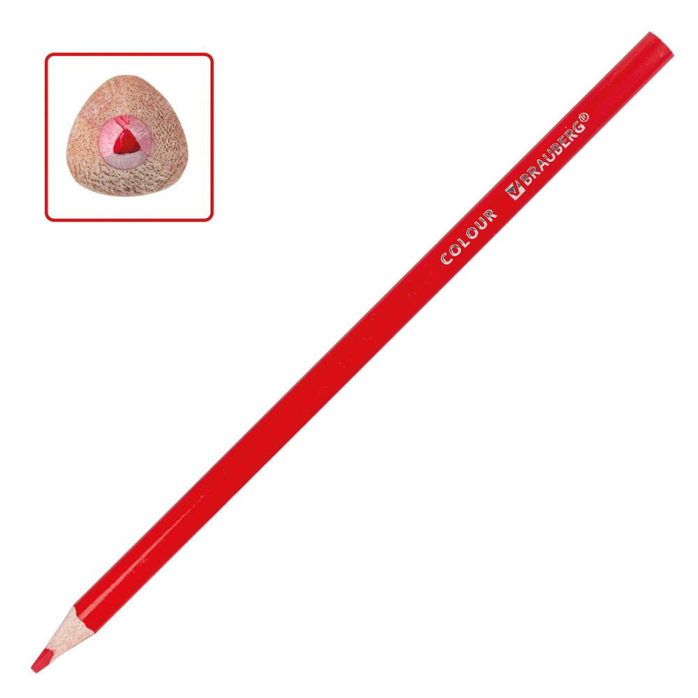 Карандаши цветные BRAUBERG PREMIUM, 36 цветов, трехгранные, грифель 3,3 мм, натуральное дерево