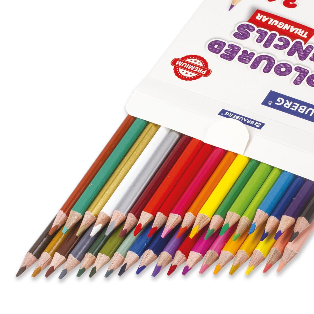 Карандаши цветные BRAUBERG PREMIUM, 36 цветов, трехгранные, грифель 3,3 мм, натуральное дерево