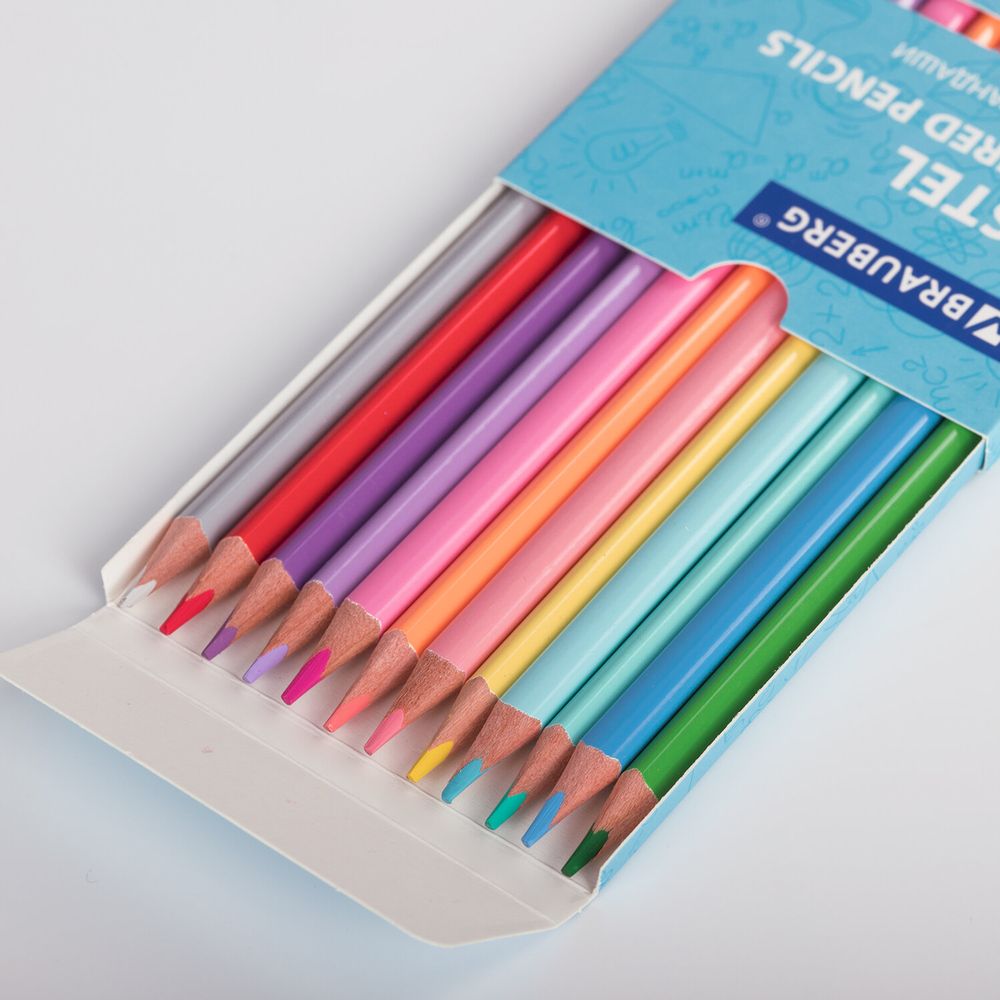 Карандаши цветные BRAUBERG, 60 цветов (Базовые, Металлик, Неон, Пастель, Телесные), трехгранные, грифель 3 мм, натуральное дерево