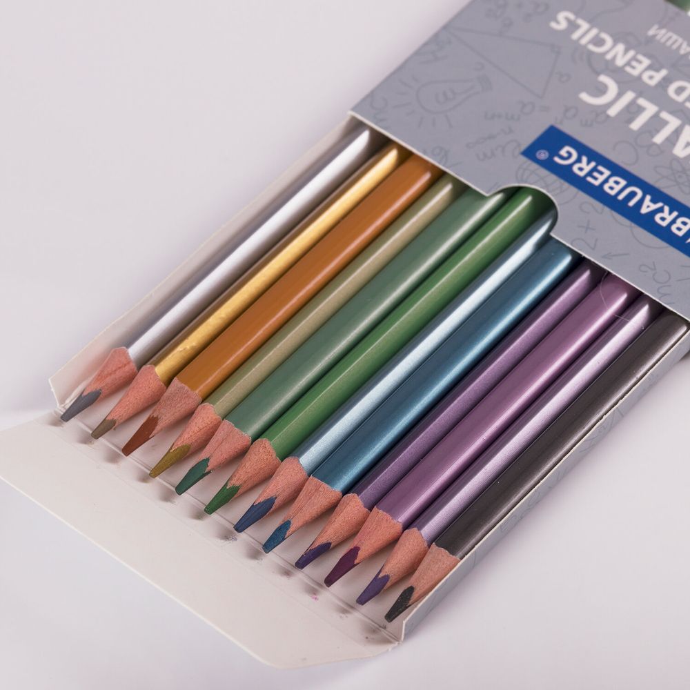 Карандаши цветные BRAUBERG, 60 цветов (Базовые, Металлик, Неон, Пастель, Телесные), трехгранные, грифель 3 мм, натуральное дерево