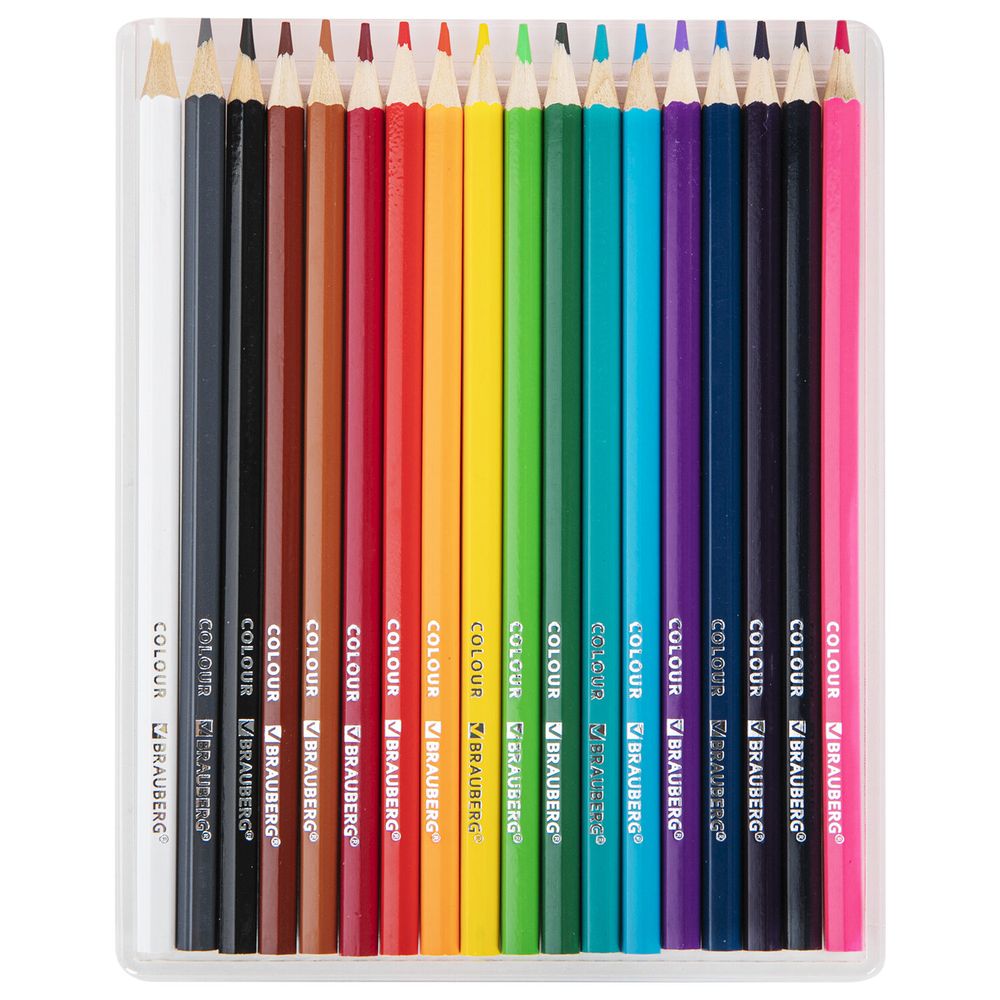 Карандаши цветные мягкие BRAUBERG АКАДЕМИЯ, 36 цветов, шестигранные, грифель 3 мм, натуральное дерево