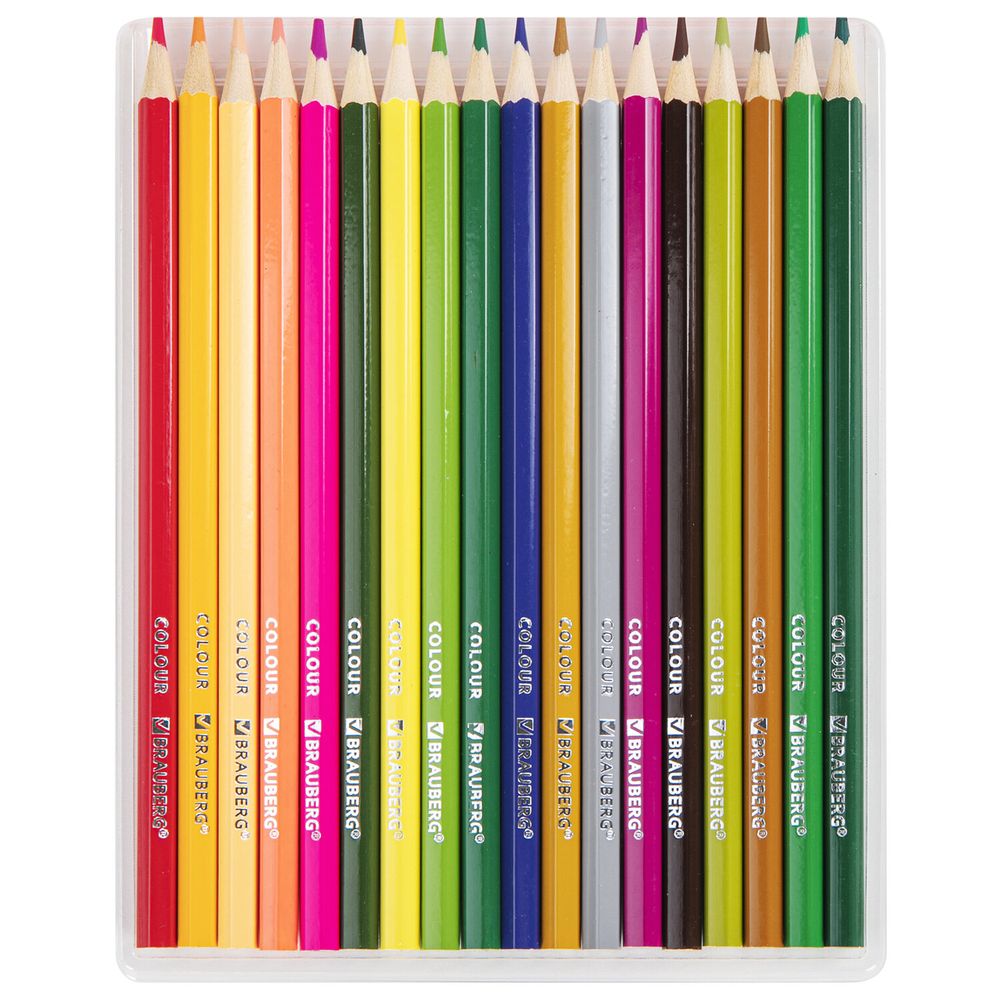 Карандаши цветные мягкие BRAUBERG АКАДЕМИЯ, 36 цветов, шестигранные, грифель 3 мм, натуральное дерево