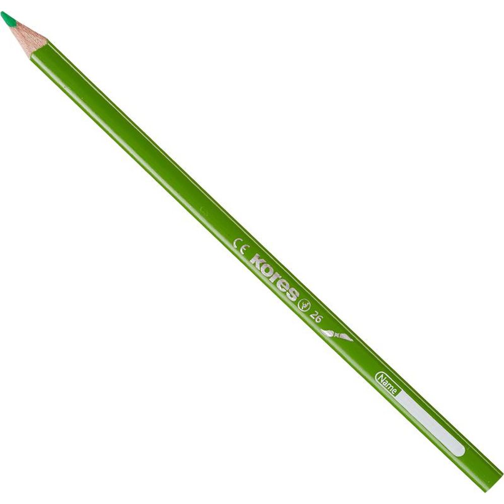 Карандаши  цветные 12 цв. KORES акварельные, + точилка и кисть