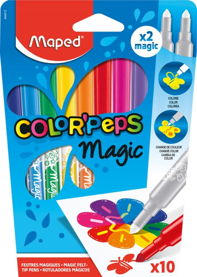 Фломастеры 10 цветов MAPED COLOR PEPS MAGIC, меняющие цвет
