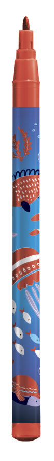 Фломастеры COLOR`PEPS OCEAN LIFE декорированные с заблокированным пишущим узлом, суперсмываемые, в пакете с подвесом 12 шт