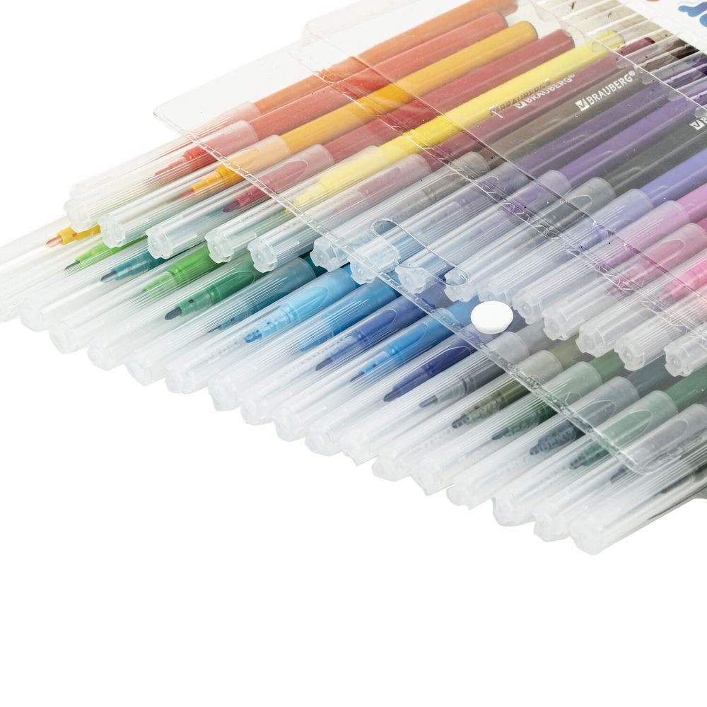 Фломастеры BRAUBERG PREMIUM, 36 цветов, КЛАССИЧЕСКИЕ, вентилируемый колпачок, ПВХ-упаковка