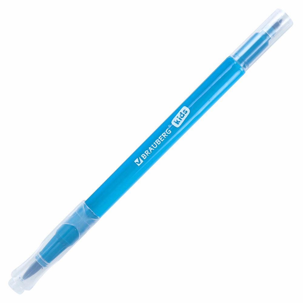 Фломастеры двусторонние с кистью 12 цветов (кисть/классический), СУПЕРКЕЙС, BRAUBERG KIDS