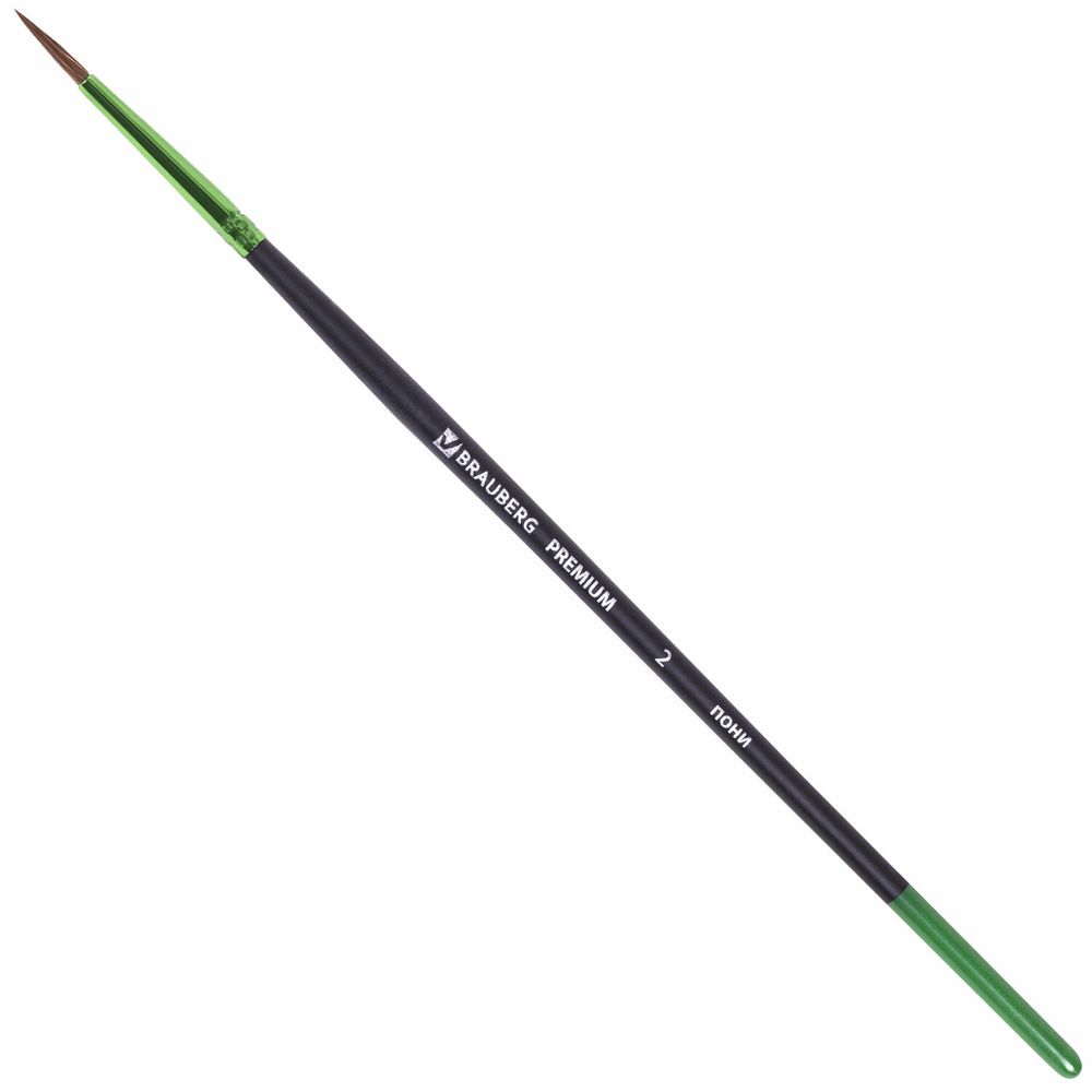 Кисти BRAUBERG PREMIUM, набор 10 шт. (круглые пони - 5 шт., синтетика - 3 шт., плоские щетина - 2 шт.), блистер