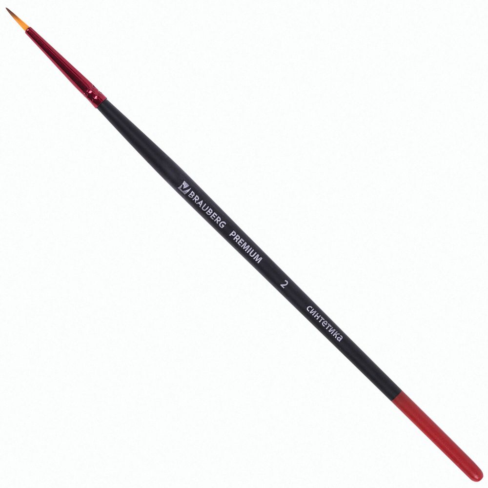 Кисти BRAUBERG PREMIUM, набор 5 шт. (синтетика, круглая № 1, 2, 3, 4, 5), блистер