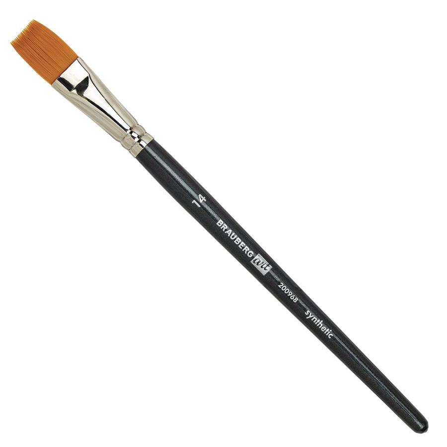 Кисти художественные набор 12 шт., в черной скрутке, синтетика, BRAUBERG ART CLASSIC, № 1-14 + веерная