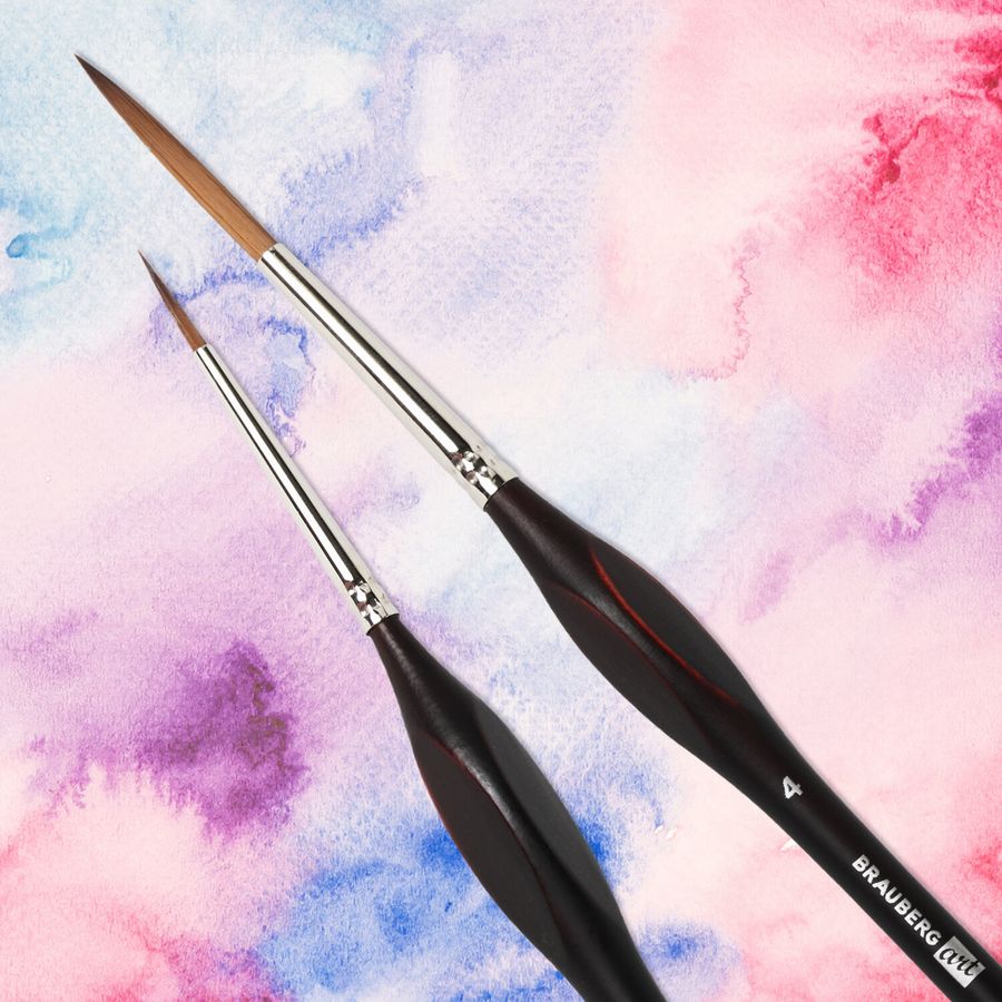 Кисти художественные набор 12 шт., синтетика, BRAUBERG ART CLASSIC, ЭРГОНОМИЧНЫЕ