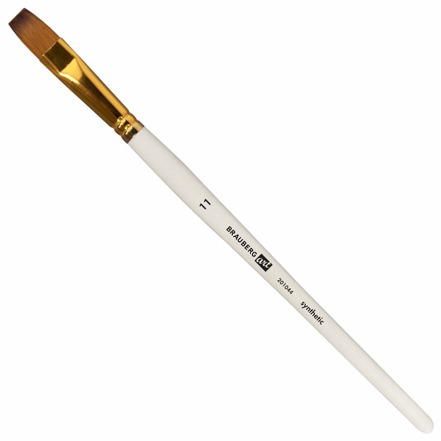 Кисти художественные набор 15 шт. + мастихин в пенале, белые, синтетика, BRAUBERG ART DEBUT