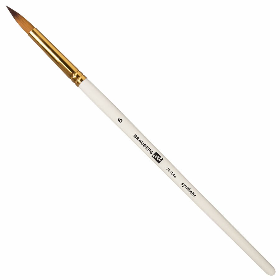 Кисти художественные набор 15 шт. + мастихин в пенале, белые, синтетика, BRAUBERG ART DEBUT