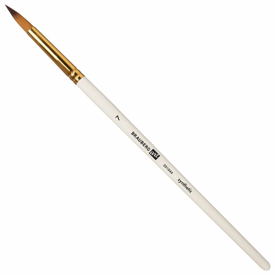 Кисти художественные набор 15 шт. + мастихин в пенале, белые, синтетика, BRAUBERG ART DEBUT