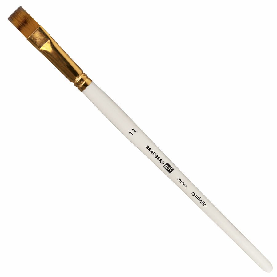 Кисти художественные набор 15 шт. + мастихин в пенале, белые, синтетика, BRAUBERG ART DEBUT