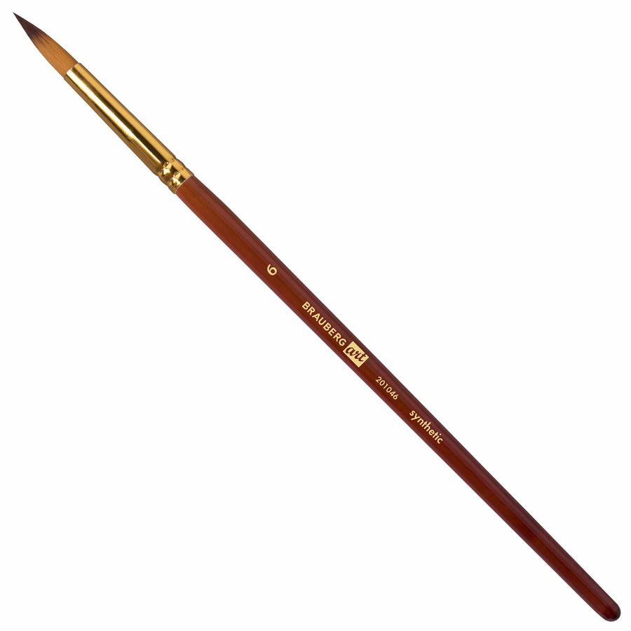 Кисти художественные набор 15 шт. + мастихин в пенале, коричневые, синтетика, BRAUBERG ART DEBUT