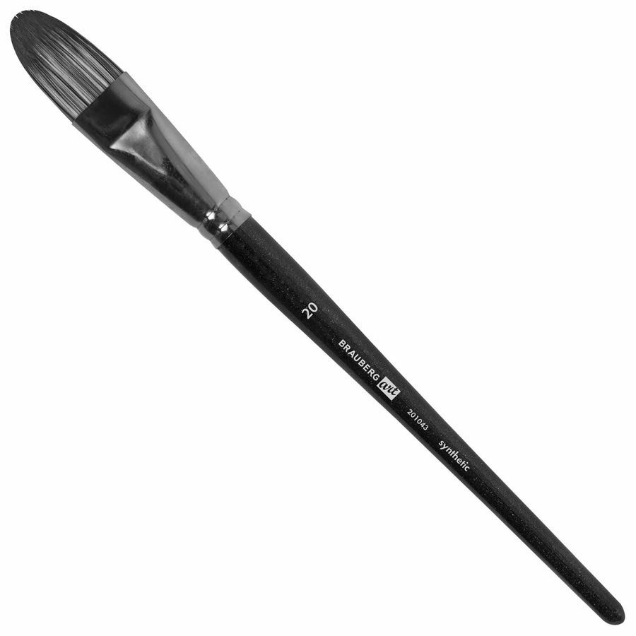 Кисти художественные набор 15 шт. + мастихин, в пенале, черные, синтетика, BRAUBERG ART DEBUT