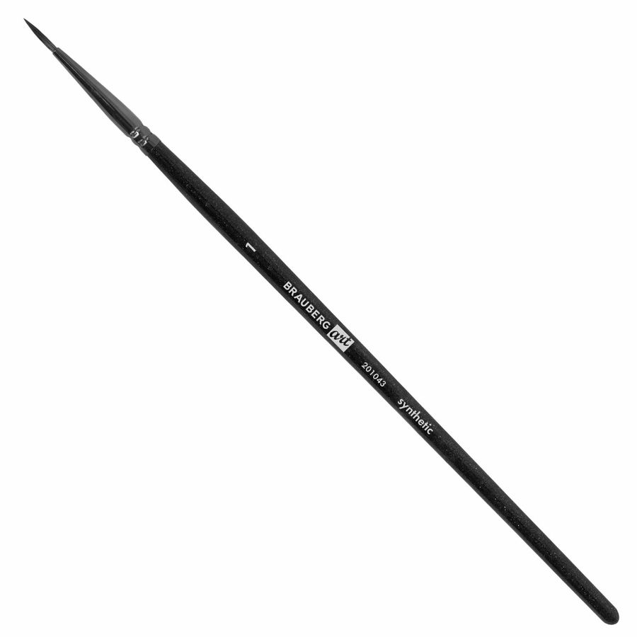 Кисти художественные набор 15 шт. + мастихин, в пенале, черные, синтетика, BRAUBERG ART DEBUT