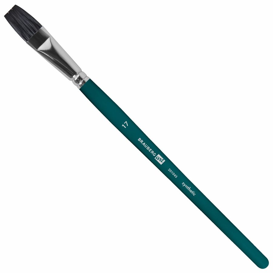 Кисти художественные набор 15 шт.+мастихин, в пенале, изумрудные, синтетика, BRAUBERG ART DEBUT
