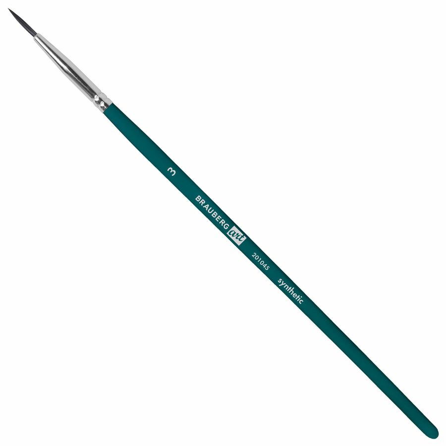 Кисти художественные набор 15 шт.+мастихин, в пенале, изумрудные, синтетика, BRAUBERG ART DEBUT