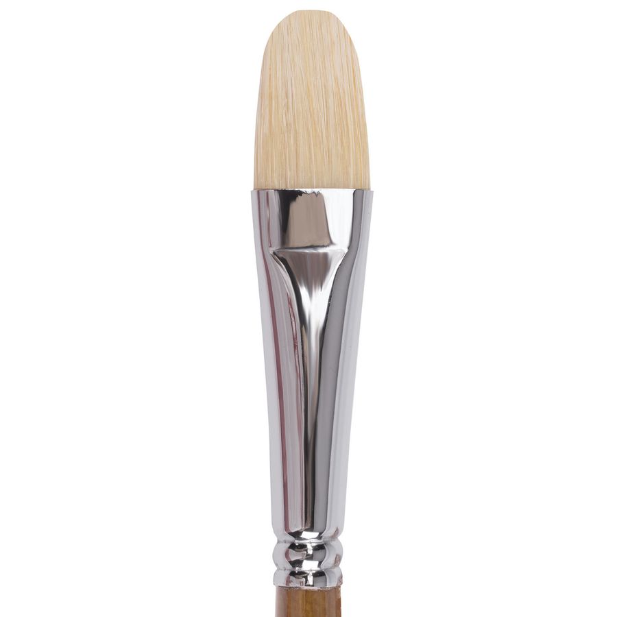 Кисть художественная профессиональная BRAUBERG ART CLASSIC, щетина, овальная, № 26, длинная ручка